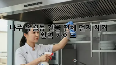 나주 송월동 건물 전체 먼지 제거 완벽 가이드