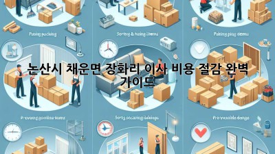 논산시 채운면 장화리 이사 비용 절감 완벽 가이드