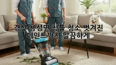 경산 용성면 창틀 청소: 벗겨진 페인트까지 말끔하게!